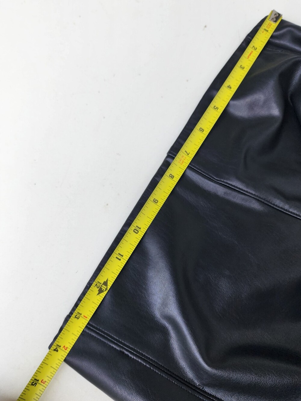 NWOT Nordstrom Faux Leather Rayon Leggings Black High Waisted Skinny Pants  M - Picture 9 of 11